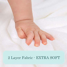 Load image into Gallery viewer, HIPHOP PANDA Bamboo Burp Cloths - Thickening 2 Layer Ultra Absorbent Burping Cloth for Baby Boys and Girls, Newborn Essentials Towel - Milk Spit Up Rags - Burpy Bib for Unisex - White （4-Pack）
