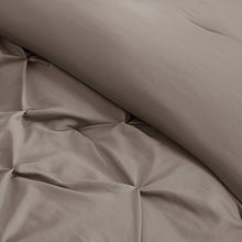 Load image into Gallery viewer, Comfort Spaces Cavoy Faux Silk Comforter Set - Luxe Diamond Tufting, All Season Bedding, Matching Bed Skirt, Decorative Pillows, Taupe King(104"x90") 5 Piece
