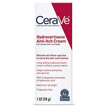 Load image into Gallery viewer, CeraVe Hydrocortisone Cream 1% | Anti-Itch Cream with Temporarily Relief from Rashes with Eczema-Prone &amp; Dry Skin | Itch Relief Cream | Fragrance Free | 1 Ounce
