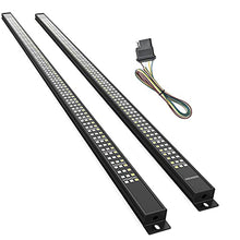 Load image into Gallery viewer, SS VISION Aluminum Triple Row Tailgate Light Bar- Bright LED Chips, Waterproof Plug-and-Play with 4-Way Flat Connector Wire, Red Brake, Sequential Turn signal, Strobe Light for Trucks Trailers
