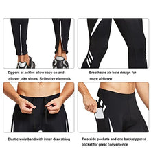 Load image into Gallery viewer, BALEAF Men's Bike Cycling Pants 4D Padded Bicycle Tights MTB Riding Leggings Zipper Pockets Quick Dry White XXL
