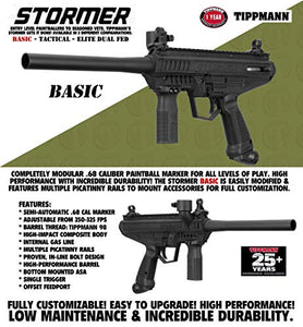 Maddog Tippmann Stormer Basic Silver HPA Paintball Gun Marker Starter Package - Black