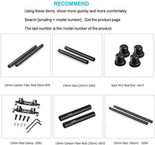 Load image into Gallery viewer, SMALLRIG 4 Inches (10 cm) Black Aluminum Alloy 15mm Rod with M12 Female Thread, Pack of 2 – 1049
