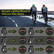 Load image into Gallery viewer, MEILAN X5 Smart Bike Tail Light with Turn Signals and Automatic Brake Light Wireless Remote Control Bike Rear Light Back USB Rechargeable Safety Warning Cycling Light Fits on Any Road Bicycle
