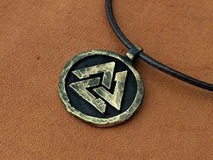 Viking Mens Necklace Norse Valknut Amulet Pendant Necklace Jewelry Viking Jewelry