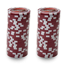Load image into Gallery viewer, Brybelly Las Vegas Casino Poker Chip Heavyweight 14-Gram Clay Composite – Pack of 50 ($5 Red)
