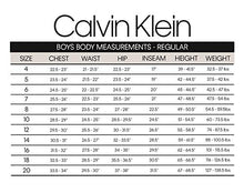 Load image into Gallery viewer, Calvin Klein Boys' Long Sleeve Sateen Dress Shirt, Style with Buttoned Cuffs &amp; Shirttail Hem, White, 6
