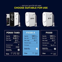 Load image into Gallery viewer, Frizzlife Reverse Osmosis Water Filtration System - Alkaline &amp; Remineralization, Superb Taste, Tankless, 500 GPD Fast Flow RO Filter, 1.5:1 Pure to Drain, Reduces TDS, Brushed Nickel Faucet, PX500-A
