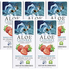Load image into Gallery viewer, Aloe Cadabra Flavored Personal Lubricant Organic Passion Lube for Anal Sex, Oral, Women, Men &amp; Couples, Naked Strawberry 2.5 Ounce (Pack of 5)
