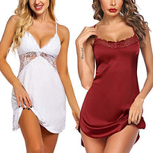 Load image into Gallery viewer, Avidlove Women Lingerie Lace Chemise Sleepwear Babydoll Sexy Nightgowns 2 Pack
