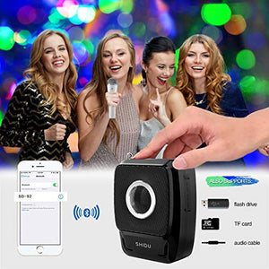 Winbridge S92 25 Watts Mini Portable Rechargeable Voice Amplifier Pa System Speaker with Two Microphones UHF Compact Handheld and Wireless Headset Mic for Karaoke, Teachers, Tour Guides, Trainers