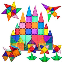 Load image into Gallery viewer, PicassoTiles 60 Piece Set 60pcs Magnet Building Tiles Clear Magnetic 3D Building Blocks Construction Playboards - Creativity Beyond Imagination, Inspirational, Recreational, Educational, Conventional
