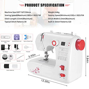 Mini Sewing Machine, Vogvigo Computerized Sewing Machine for Beginners, Embroidery Sewing Machine with 120 Stitching Programs, LCD Display, Electronic Sewing Machine