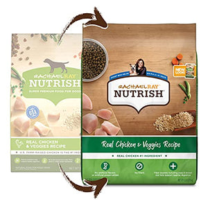 Rachael Ray Nutrish Premium Natural Dry Dog Food, Real Chicken & Veggies Recipe, 6 Pounds (Packaging May Vary)