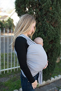 Baby Wrap Carrier, Easy to Put On-Sling, Swaddle Close Comfort - Adjustable Breastfeeding Cover - Lightweight Sling Baby Carrier for Infant - Soft, Comfortable & Breathable (Heather Gray)