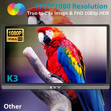 Load image into Gallery viewer, 15.6&#39;&#39; Portable Monitor Bundle [Black &amp; Gray] - KYY 1080P FHD USB-C Laptop Monitor HDMI Computer Display HDR IPS Gaming Monitor w/Smart Cover &amp; Dual Speakers, for Laptop PC MAC Phone PS4 Xbox Switch
