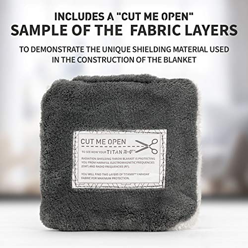 Load image into Gallery viewer, Mission Darkness TitanRF Radiation Shielding Throw Blanket - 50" x 60" (127cm x 152cm) Ultra-Soft Reversible Gray and White Design with EMF Radiation Protection