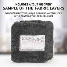 Load image into Gallery viewer, Mission Darkness TitanRF Radiation Shielding Throw Blanket - 50" x 60" (127cm x 152cm) Ultra-Soft Reversible Gray and White Design with EMF Radiation Protection
