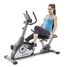 Load image into Gallery viewer, Marcy Magnetic Recumbent Exercise Bike with 8 Resistance Levels NS-40502R,Grey
