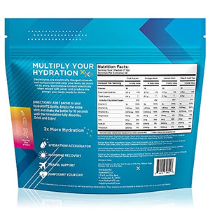 HydroMATE Electrolyte Powder Packets Drink Mix Hydration Accelerator Rapid Hydrate Powder Low Sugar Single Serving Stick Rehydrate Fast Hangover Party Recovery +1000mg Vitamin C Variety Bag (16 Count)