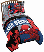 Load image into Gallery viewer, Jay Franco Marvel Spiderman Webbed Wonder 5 Piece Twin Bed Set - Includes Comforter &amp; Sheet Set - Bedding Features Spiderman - Super Soft Fade Resistant Polyester - (Official Marvel Product)
