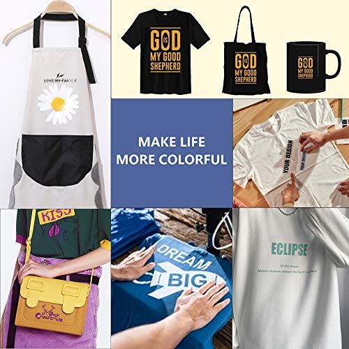 Load image into Gallery viewer, Lvoess HTV Heat Transfer Vinyl Bundle, 66 Pack 12" x 10" Iron on Vinyl Sheets with 3 Pcs Weeding Tools Set, Easy Cut & Weed, for Heat Press Design T-Shirts, Silhouette Cameo or Heat Press Machine