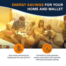 Load image into Gallery viewer, De'Longhi Comfort Temp Full Room Radiant Thermostat, 3 Heat Settings, Energy Saving, Safety Features, Nice for Home with Pets/Kids, 27" x 6.5" x 15.5", Light Gray
