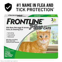 Load image into Gallery viewer, FRONTLINE Plus for Cats and Kittens (1.5 pounds and over) Flea and Tick Treatment, 3 Doses
