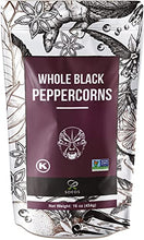 Load image into Gallery viewer, Soeos Whole Black Peppercorns 16 oz, NON-GMO Verified, Kosher, Grade AAA, Vacuum Sealed Package to Keep Peppers Fresh, Safe, and Better Taste, 1 Pound (Pack of 1)
