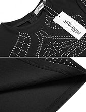 Load image into Gallery viewer, Meaneor Women's Black Bodycon Dresses Long Sleeve Sequin Party Cocktail Dress Black S
