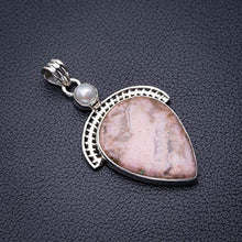 Load image into Gallery viewer, StarGems Natural Rhodochrosite And River Pearl Handmade 925 Sterling Silver Pendant 2" D5925
