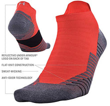 Load image into Gallery viewer, Under Armour Adult Run No Show Tab Socks, 1-Pair , Afterburn Orange , Large
