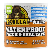 Load image into Gallery viewer, Gorilla Waterproof Patch &amp; Seal Tape 4&quot; x 10&#39; White, (Pack of 1)
