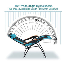 Load image into Gallery viewer, PHI VILLA Oversize XL Padded Zero Gravity Lounge Chair Wide Armrest Adjustable Recliner with Cup Holder, Support 350 LBS (Aqua)
