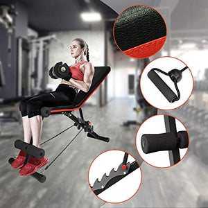 Ativafit Adjustable Weight Bench for Full Body Workout Multi-Purpose Utility Weight Bench Foldable Flat Bench Press for Home Gym