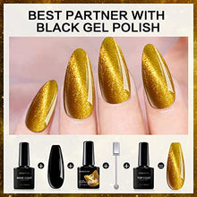 Load image into Gallery viewer, Morovan Cat-Eye Gel Nail Polish Kit - 6 Colors Gold Shade Gel Nail Polish with Magnetic Stick Soak-Off UV LED Chameleon Glitter Gel Polish Kit Professional Starter Kit Salon DIY Home Gift Box
