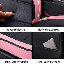Load image into Gallery viewer, BABYBLU Leather Car Seat Covers Full Set for Women，Men,Water Proof Synthetic Leather for Cars SUV Pick-up Truck Universal Fit Set for Auto Interior Accessories(Airbag Compatible) (Pink)
