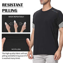 Load image into Gallery viewer, visionreast Men's Sports T-Shirt Stretch Tee Short Sleeve Raglan Sleeve Running Gym Bodybuilding Athletic Tee Shirts
