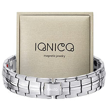 Load image into Gallery viewer, IONICO Magnetic Bracelet for Men and Women | Stress &amp; Pain Healing Product | Alternative Blood Pressure and Circulation Medicine | Balance Therapy for Wellness and Strength (Silver)
