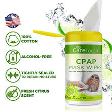 Load image into Gallery viewer, Care Touch CPAP Wipes | Alcohol-Free CPAP Cleaner | 3 Packs of 70 Scented CPAP Mask Wipes (210 Total)
