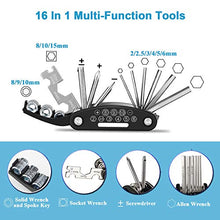 Load image into Gallery viewer, Kitbest Bike Repair Tool Kit. Bicycle Tire Pump, Tire Puncture Repair Kit, Bike Multi Tool Set, Glueless Tire Patches, Bicycle Tire Lever and Portable Bike Bag. Emergency All in One Bike Tool
