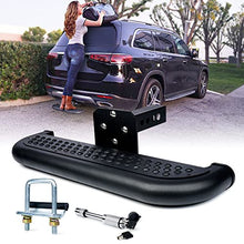Load image into Gallery viewer, Xprite Large Size Trailer Tow Hitch Steps with Hitch Locks &amp; Tightener, 2 Inch Towing Receiver Plug Universal Fits Pickup Truck SUV Vans, Heavy Duty Rear Bumper Guard Protector
