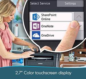 Brother Compact Monochrome Laser Printer, HLL2395DW, Flatbed Copy & Scan, Wireless Printing, NFC, Cloud-Based Printing & Scanning, Amazon Dash Replenishment Ready - BLACK