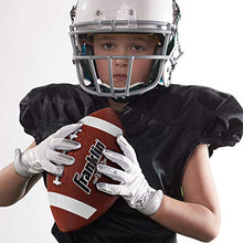 Load image into Gallery viewer, Franklin Sports Junior Football - Grip-Rite 100 - Kids Junior Size Rubber Football - Youth Football - Durable Outdoor Rubber Football - Brown/White

