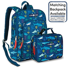 Load image into Gallery viewer, Lone Cone Kids' Insulated Lunch Box - Fun Patterns for Boys and Girls, Shark Attack, X-Large

