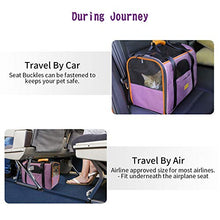 Load image into Gallery viewer, morpilot Pet Travel Carrier Bag, Portable Pet Bag - Folding Fabric Pet Carrier, Travel Carrier Bag for Dogs or Cats, Pet Cage with Locking Safety Zippers, Foldable Bowl, Airline Approved
