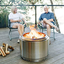 Load image into Gallery viewer, Solo Stove Yukon with Stand Fire Pit Combo Bundle - Largest 27 inch Wood Burning Smokeless Outdoor Firepit | Safe for Backyard Patio Deck or Camp with Stand | Portable Firepit with Stand
