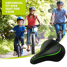 Load image into Gallery viewer, Roguoo Bike Seat, Most Comfortable Bicycle Seat Memory Foam Waterproof Bicycle Saddle - Dual Shock Absorbing - Best Stock Bicycle Seat Replacement for Mountain Bikes, Road Bikes Green
