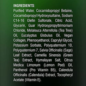 MAJESTIC PURE Tea Tree Body Wash with Collagen - Helps Nail Fungus, Athletes Foot, Ringworms, Jock Itch, Acne, Eczema & Body Odor - Soothes Itching - (Packaging May Vary), Set of 2, 16 fl oz