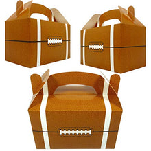 Load image into Gallery viewer, Football Party Treat Boxes | Team Favor Box with Handle (24 Pcs Set) | Football Party Supplies | Sports Theme Birthday Goody Boxes | By Anapoliz
